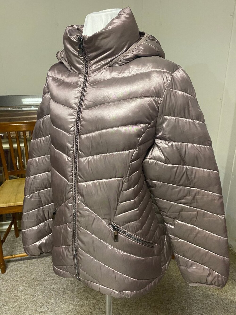 Calvin Klein down jacket, women's size XL, gray
